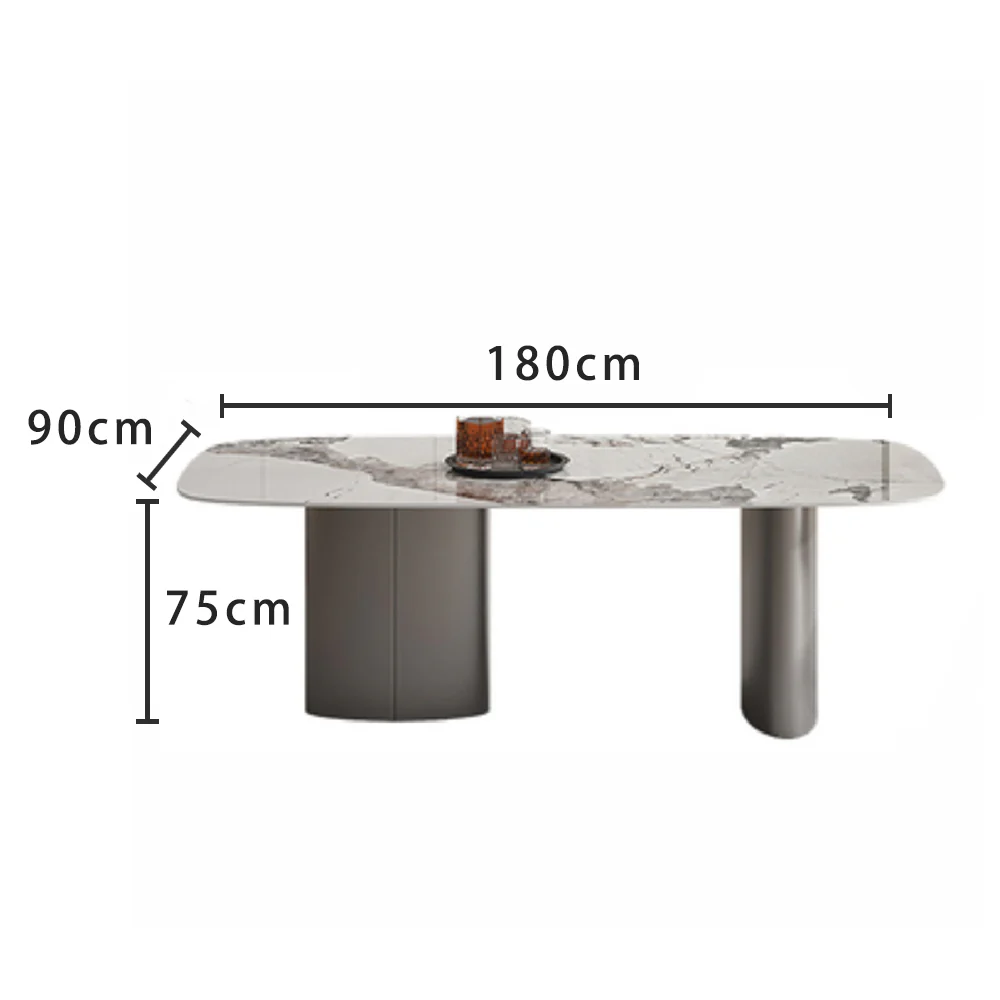 LIVARA DT1078 Minimalist Style 140-160-180-200cm Sintered Stone Dining Table - Image 7