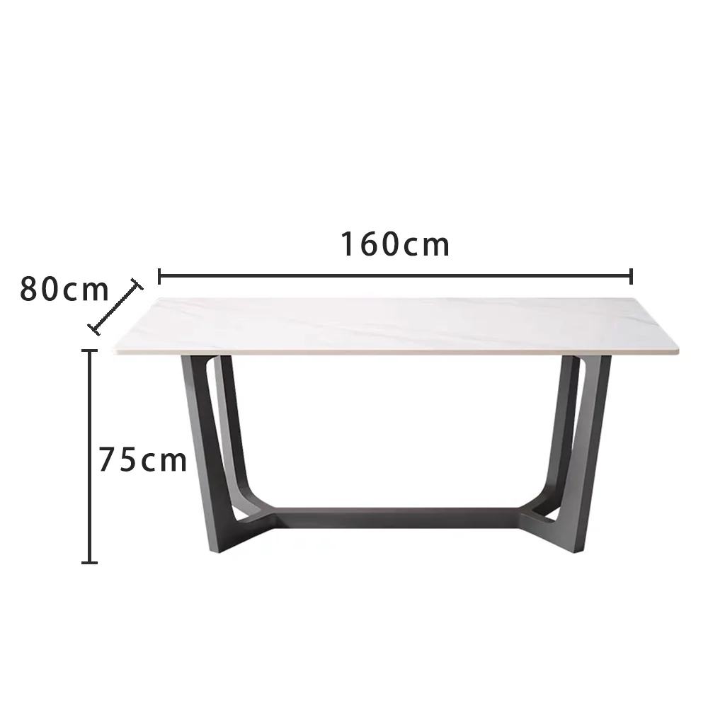 LIVARA DT1079 Minimalist Style 140-160-180cm Sintered Stone Dining Table - Image 6