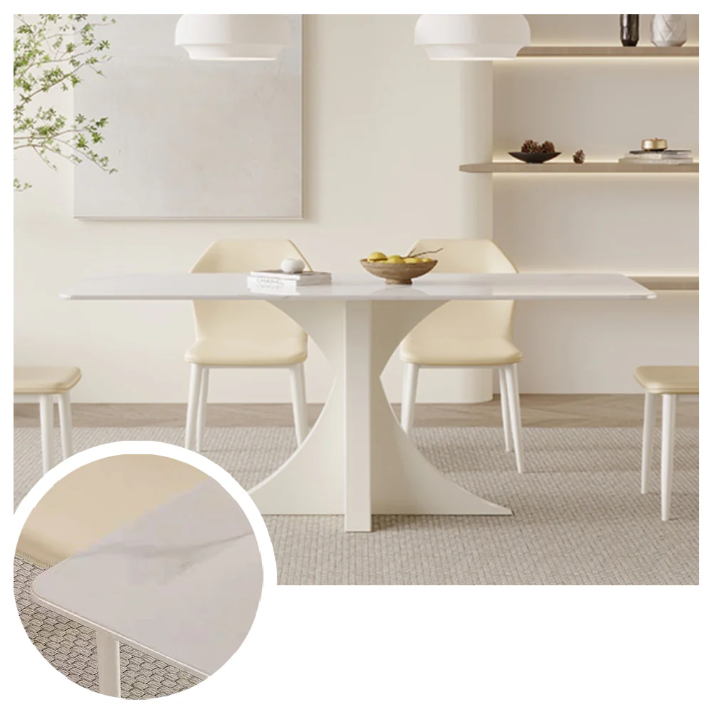 LUXORA DT1090 Minimalist Style 120-140-160-180cm Sintered Stone Dining Table - Image 4