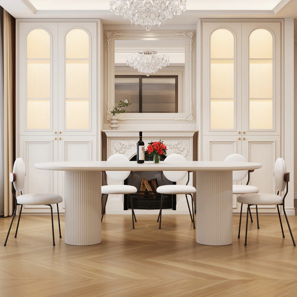 LIVARA DT1149 Minimalist Style 140-160-180cm Sintered Stone Dining Table - Image 2