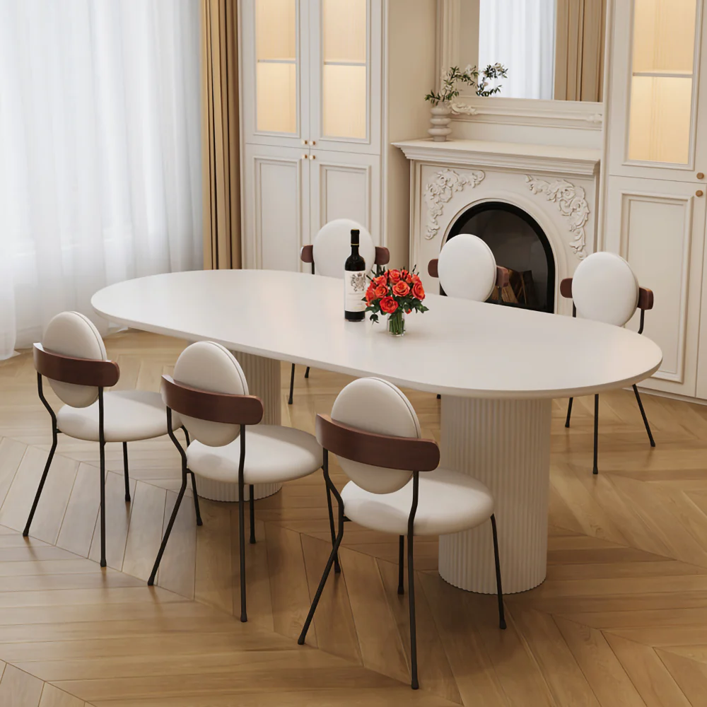 LIVARA DT1149 Minimalist Style 140-160-180cm Sintered Stone Dining Table - Image 3