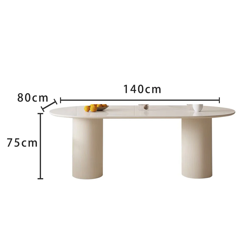 LIVARA DT1149 Minimalist Style 140-160-180cm Sintered Stone Dining Table - Image 5