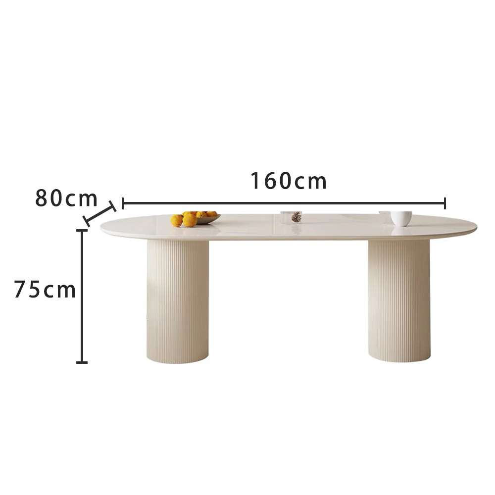 LIVARA DT1149 Minimalist Style 140-160-180cm Sintered Stone Dining Table - Image 6
