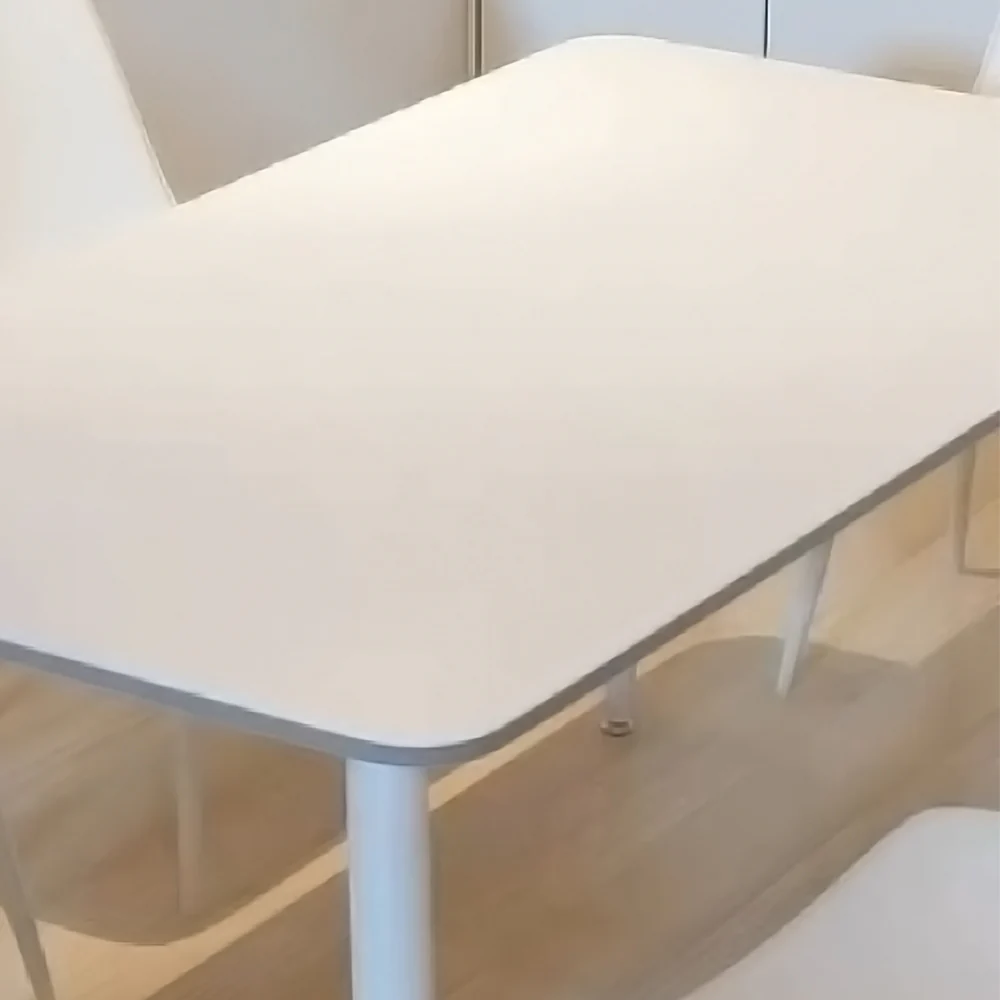 LIVARA DT1162 Minimalist Style 130-140-160-180cm Sintered Stone Dining Table-White - Image 4