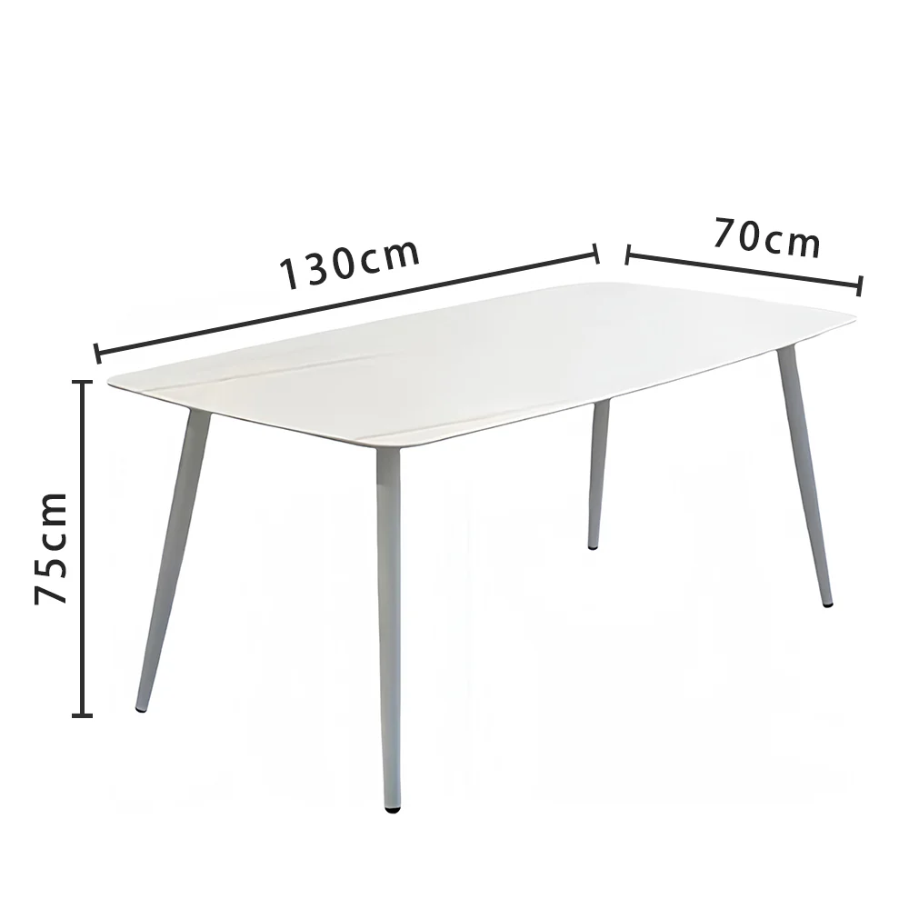 LIVARA DT1162 Minimalist Style 130-140-160-180cm Sintered Stone Dining Table-White - Image 5