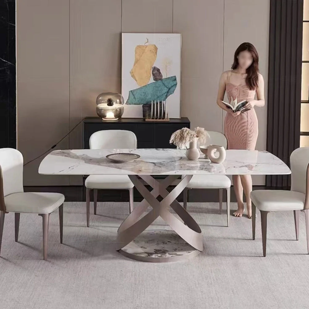 LIVARA DT1168 130/140/160/180cm Length 12mm Thickness Sintered Stone Tabletop Dining Table - Image 3