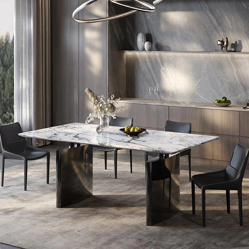 LIVARA DT1174 140/160/180cm Length 12mm Thickness Sintered Stone Tabletop Dining Table - Image 3