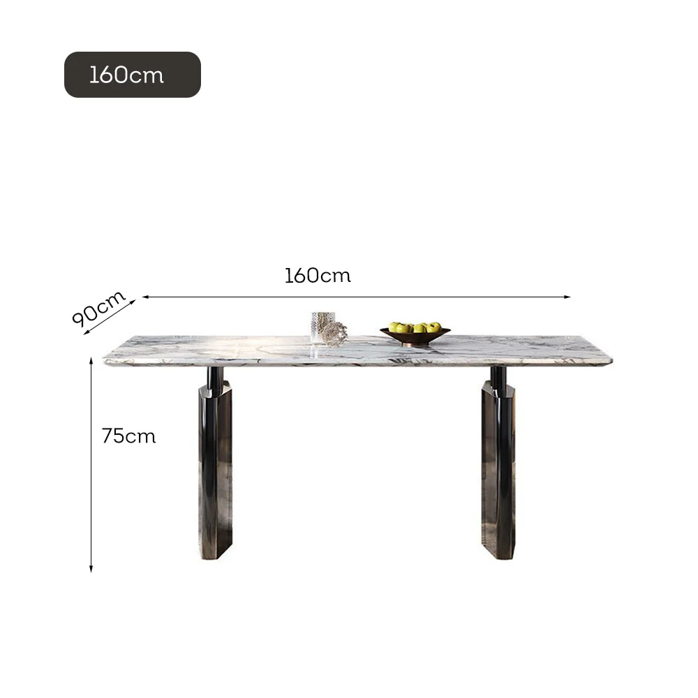 LIVARA DT1174 140/160/180cm Length 12mm Thickness Sintered Stone Tabletop Dining Table - Image 6