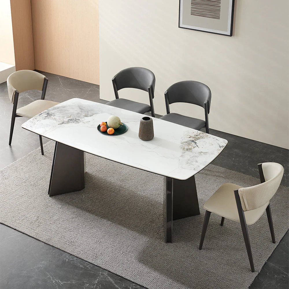 LIVARA DT1186 140/160/180cm Length 12mm Thickness Sintered Stone Tabletop Dining Table - Image 2