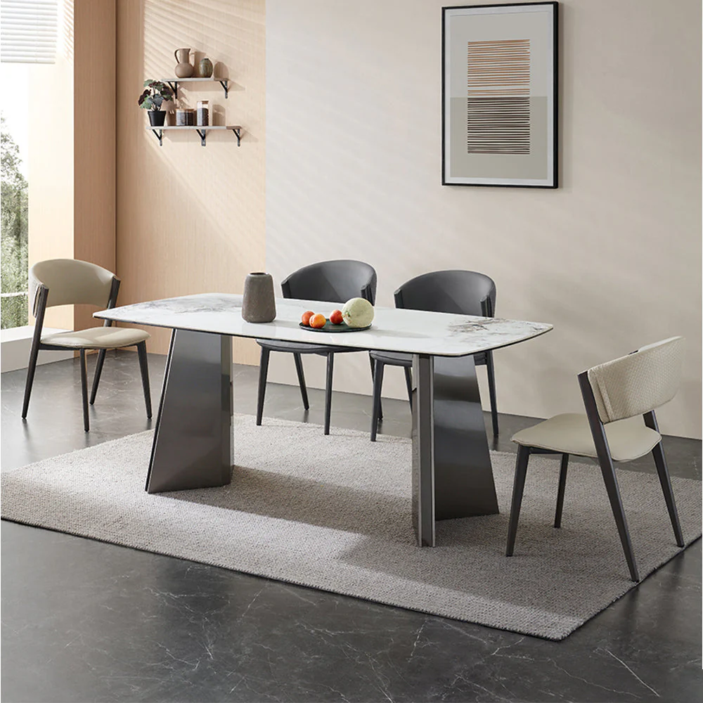 LIVARA DT1186 140/160/180cm Length 12mm Thickness Sintered Stone Tabletop Dining Table - Image 3
