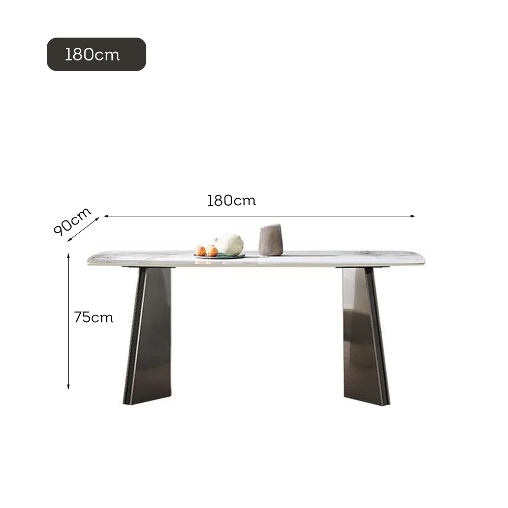 LIVARA DT1186 140/160/180cm Length 12mm Thickness Sintered Stone Tabletop Dining Table - Image 7