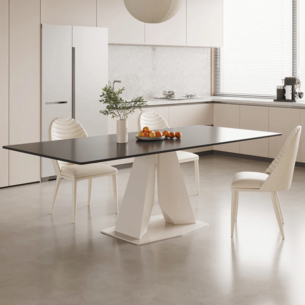 LIVARA DT1225 140/160/180cm Length Sintered Stone Tabletop Dining Table Carbon Steel Legs - Image 2