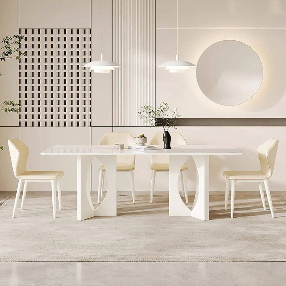 LIVARA DT1226 140/160/180cm Length Sintered Stone Tabletop Dining Table Carbon Steel Legs - Image 3