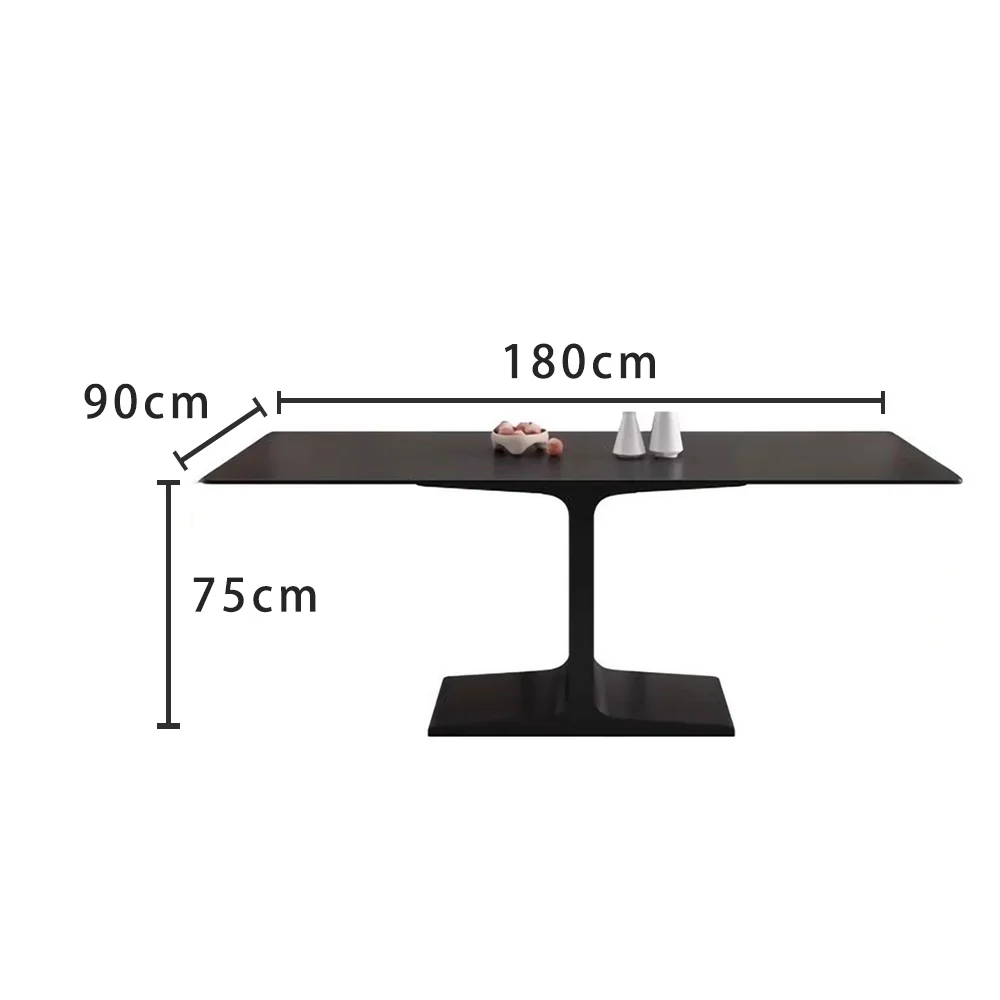 LIVARA DT1238 Minimalist Style 140-160-180cm Sintered Stone Dining Table - Image 7