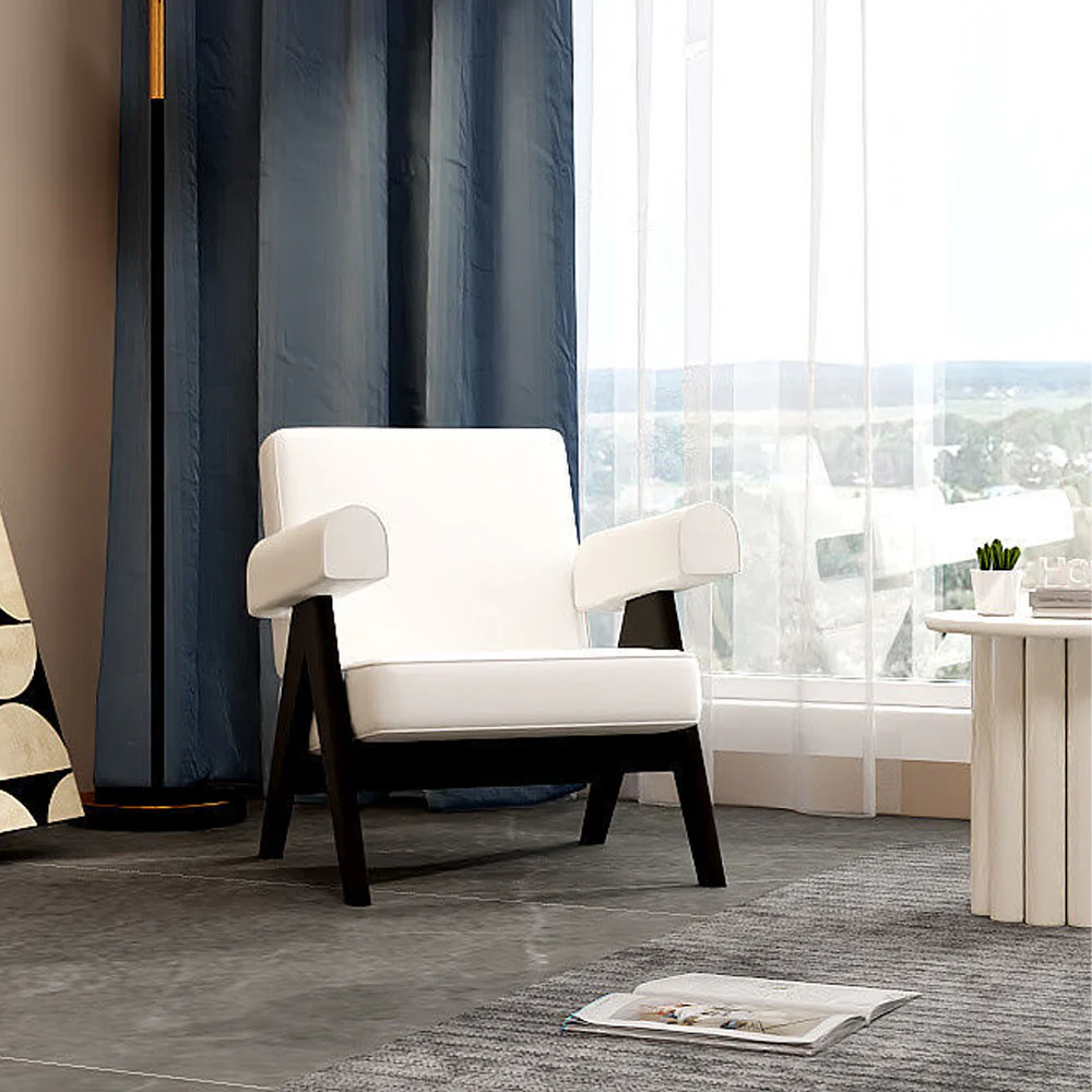 LIVARA EC1027 Solid Wood Frame Leisure Chair - Image 2