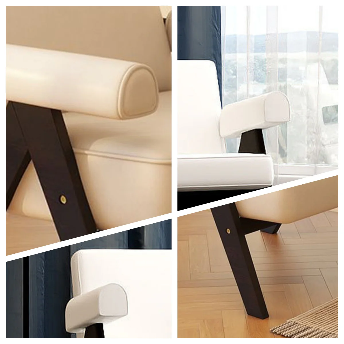 LIVARA EC1027 Solid Wood Frame Leisure Chair - Image 4