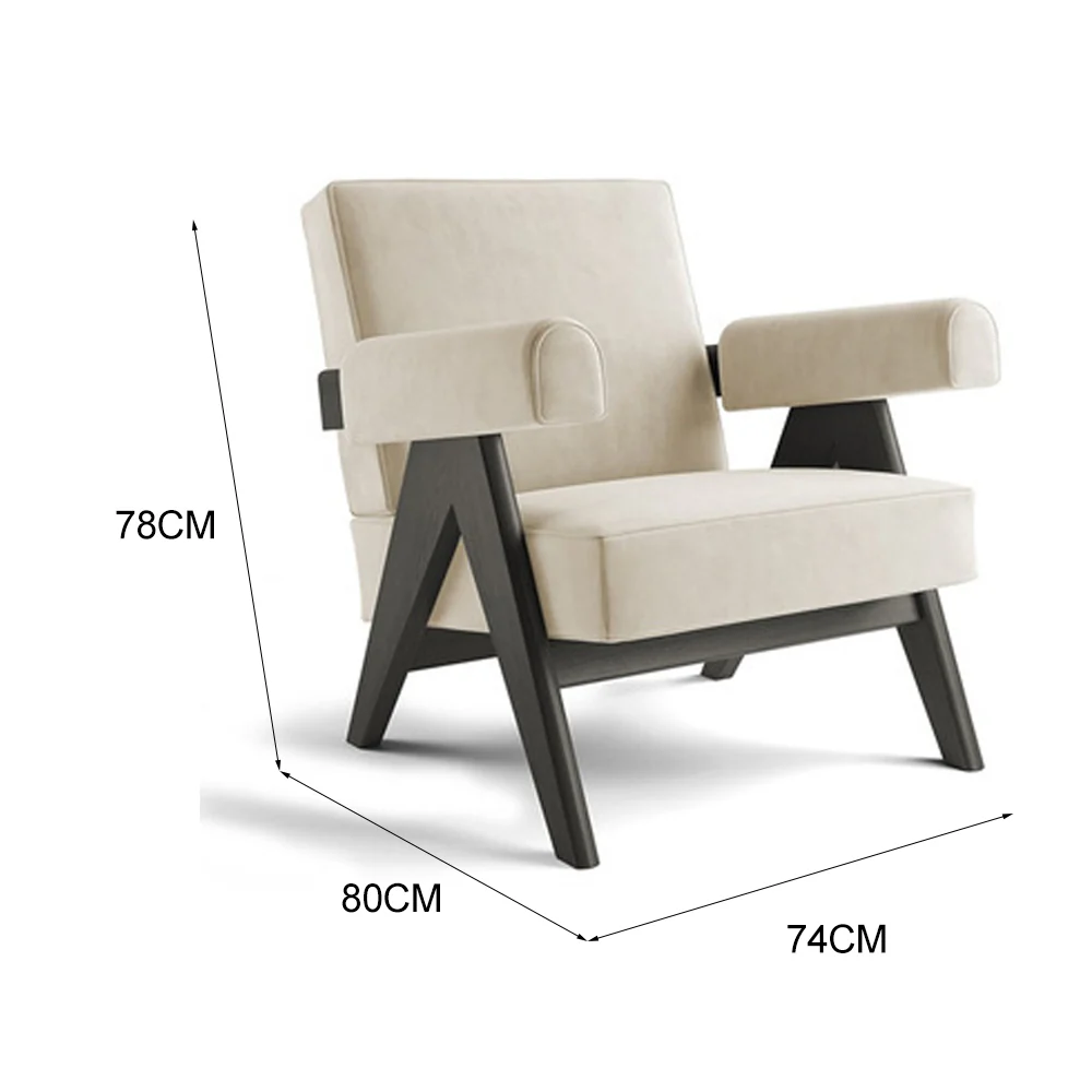 LIVARA EC1027 Solid Wood Frame Leisure Chair - Image 5