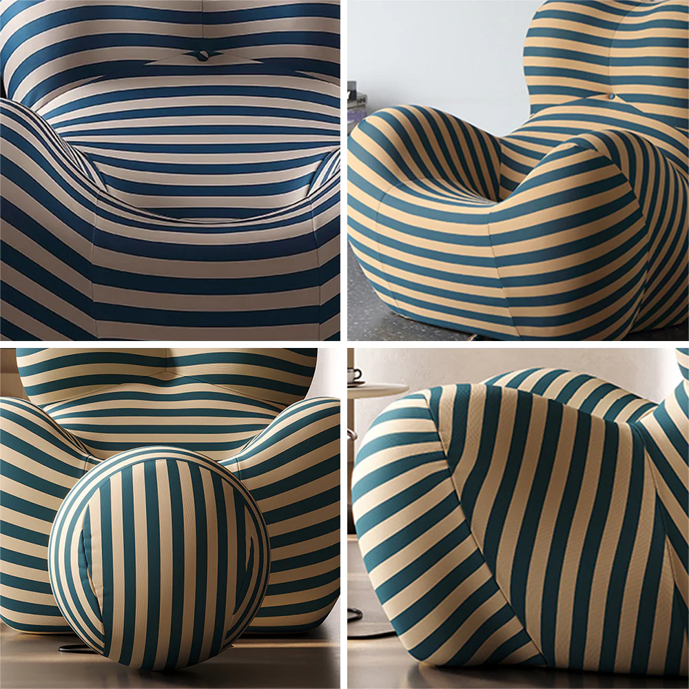 LIVARA EC1041 71/103/120cm Shaped Cotton Leisure Chair/Sofa Stretch Fabric - Image 3