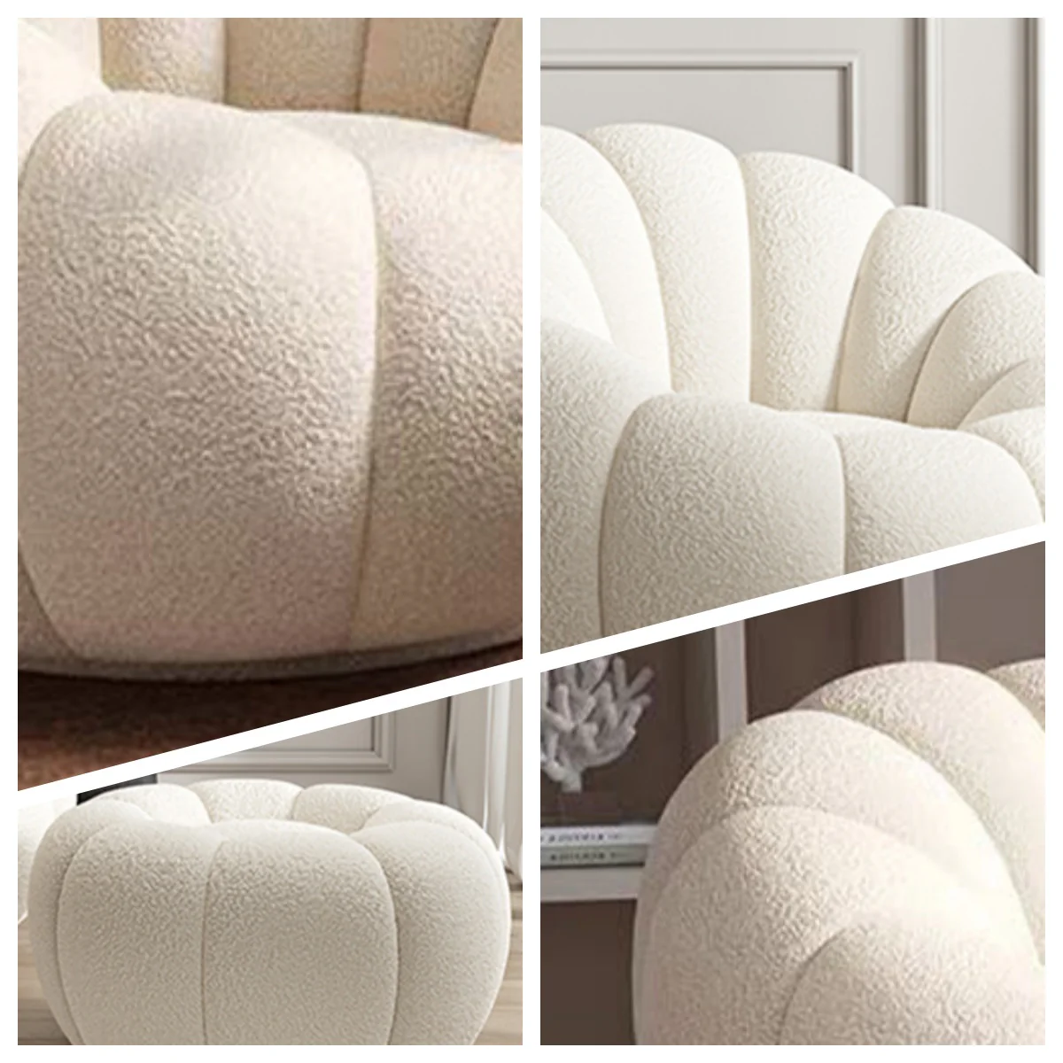 LIVARA EC1162 Lamb Fleece Leisure Chair - Image 4