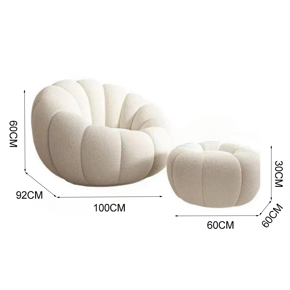 LIVARA EC1162 Lamb Fleece Leisure Chair - Image 5