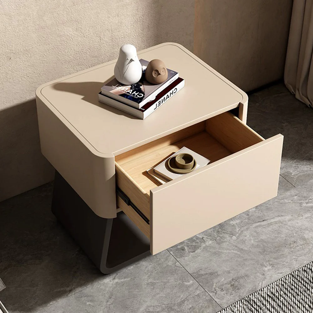 LIVARA NT1007 Modern Minimalist Style Bedside Table With Simple Storage And Small Side Table - Image 8