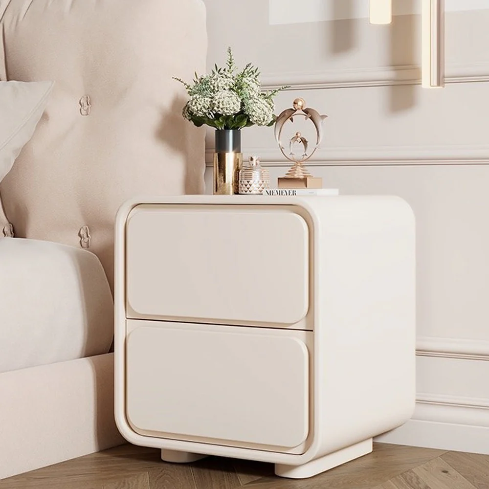 LIVARA NT1034 MDF Upholstered Bedside Table - Image 2