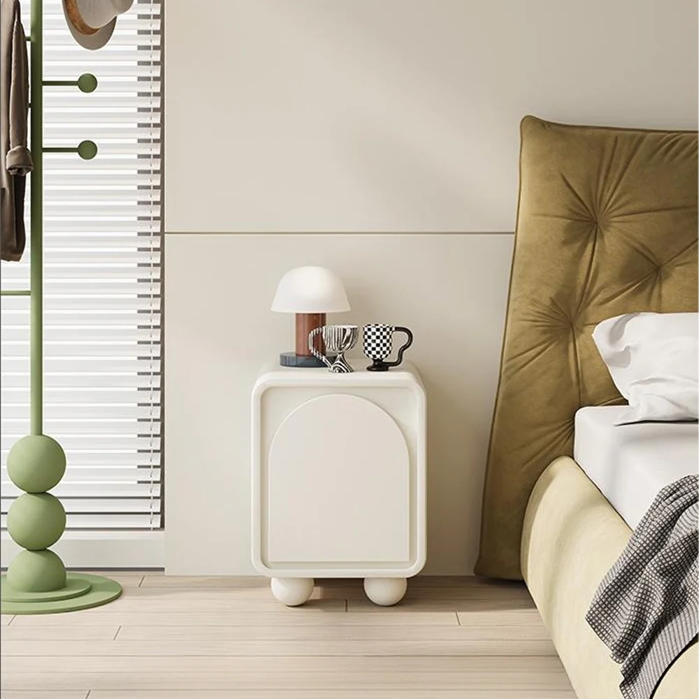LIVARA NT1050 Cream-Style MDF Painted Bedside Table - Image 2