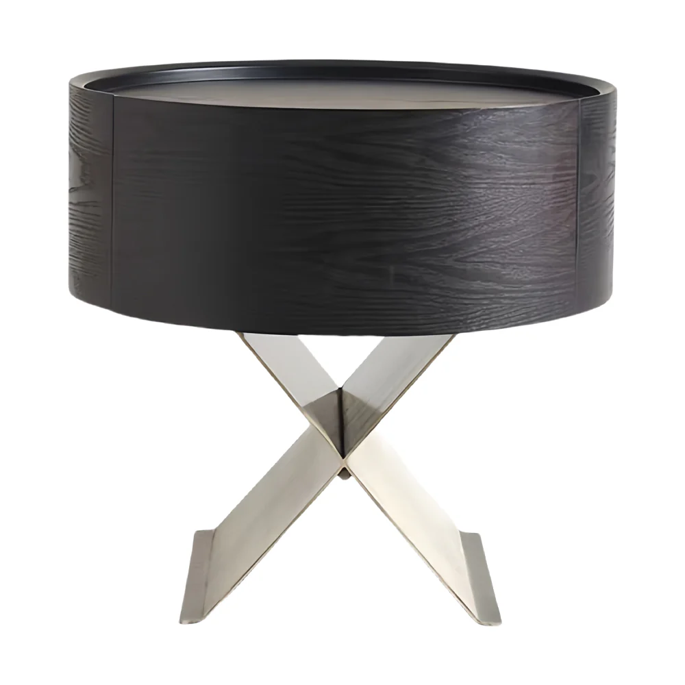 LIVARA NT1391 Stainless Steel Base Soft-Close Rail Bedside Table