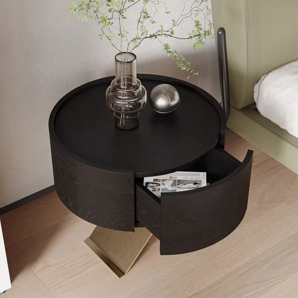 LIVARA NT1391 Stainless Steel Base Soft-Close Rail Bedside Table - Image 2