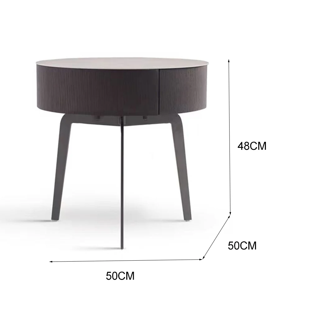LIVARA NT1392 Eco-Friendly Board Solid Wood Drawer Hardware Base Bedside Table - Image 5