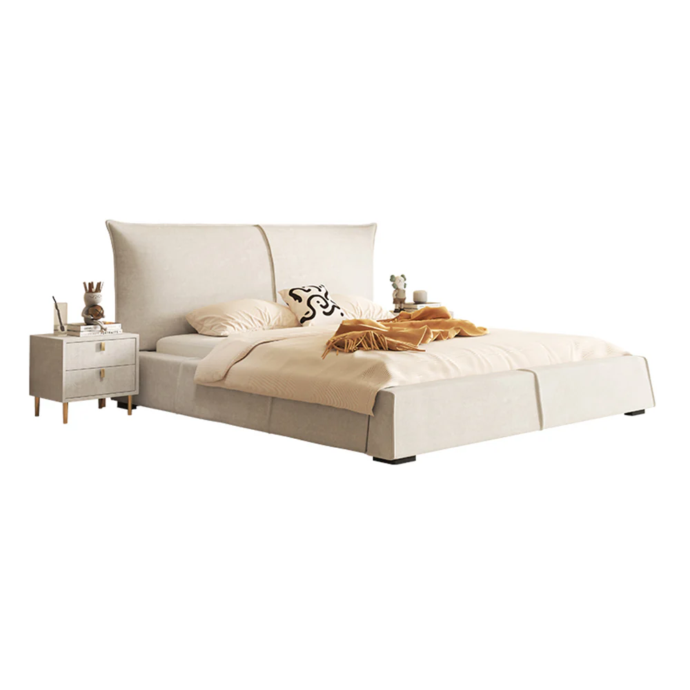 LIVARA SM1020 150/180cm Matte Fabric Sensor Light Bed With Two Bedside Tables - Image 5