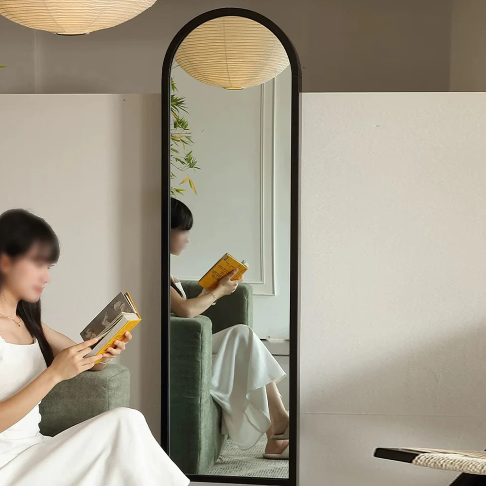 LIVARA Solid Wood Dressing Mirror/Magazine Rack With Swivel Casters - Image 12