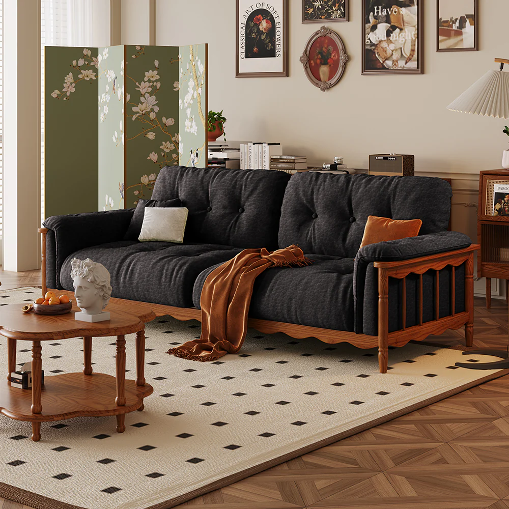 LIVARA 909 Vintage Style Oil Wax Leather Sofa 180-280cm With Cushions - Image 4
