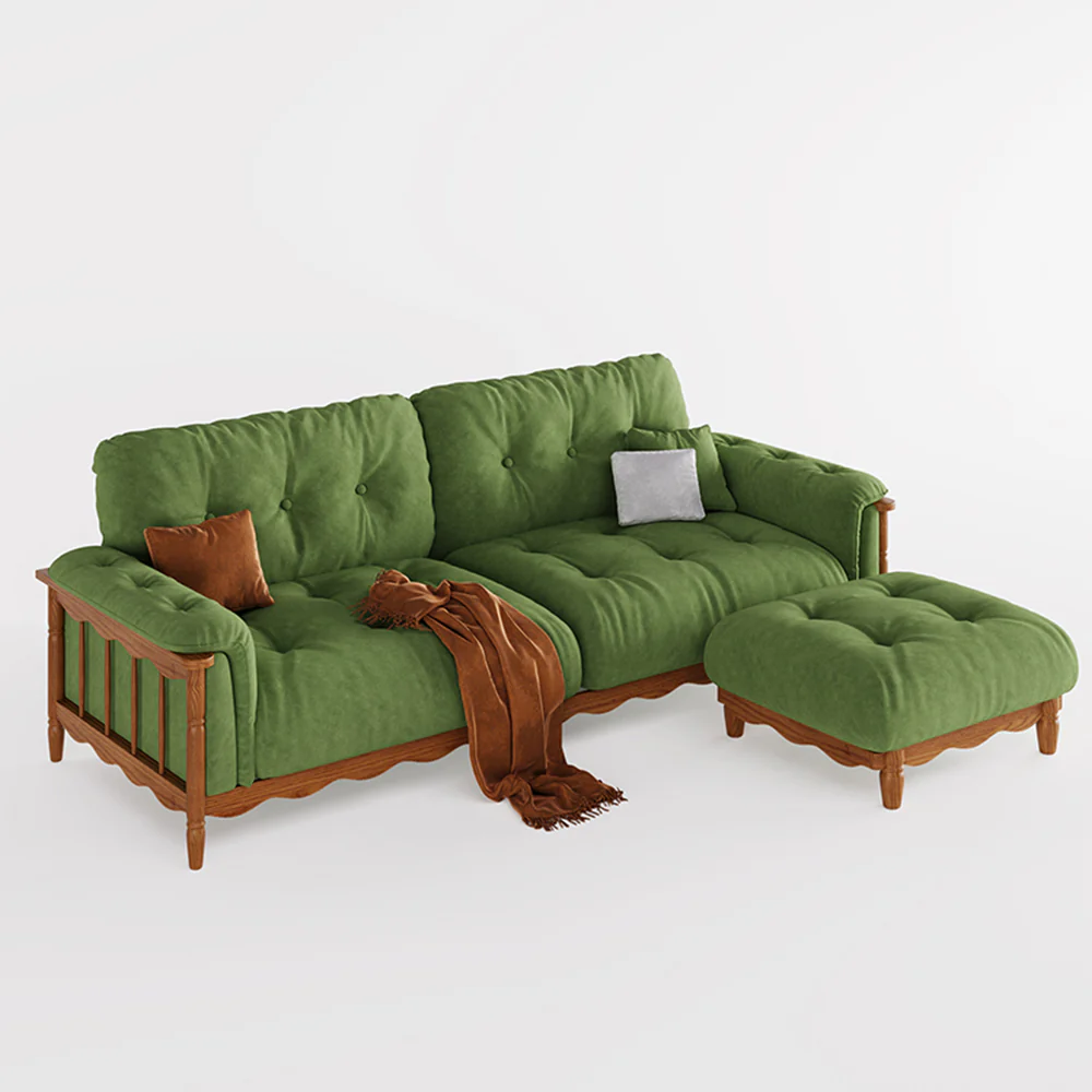LIVARA 909 180-280cm Vintage Style Velvet Sofa 180-280cm With Cushions - Image 12