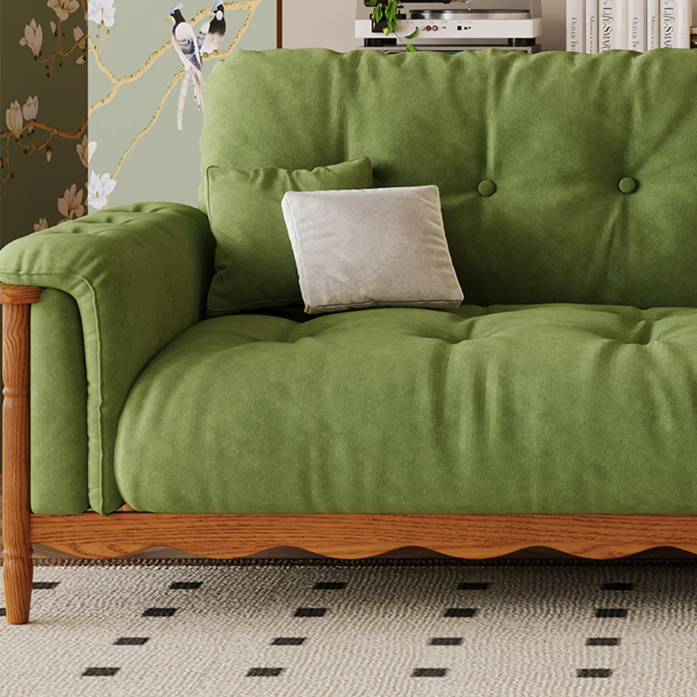 LIVARA 909 180-280cm Vintage Style Velvet Sofa 180-280cm With Cushions - Image 6