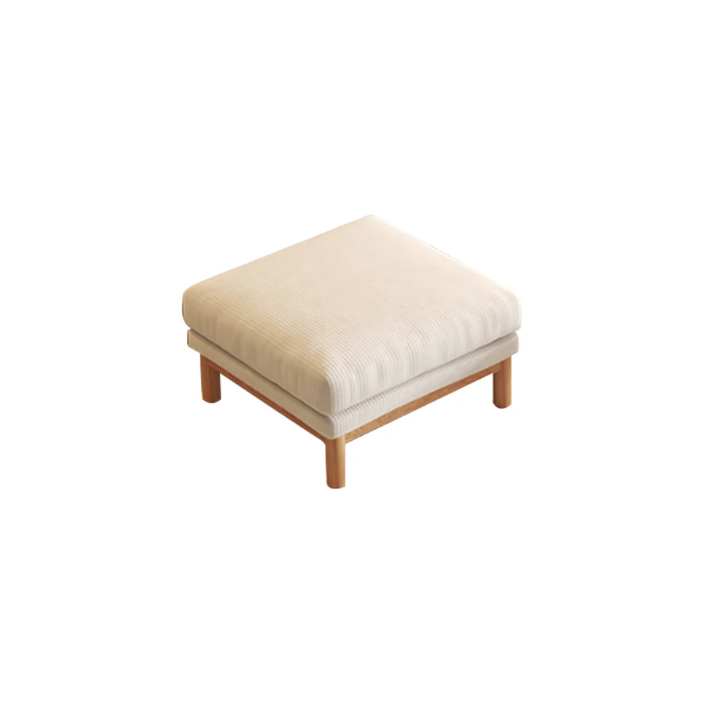 LIVARA HXSF01 Corduroy Fabric Sofa/Footstool Solid Wood Frame - Image 13