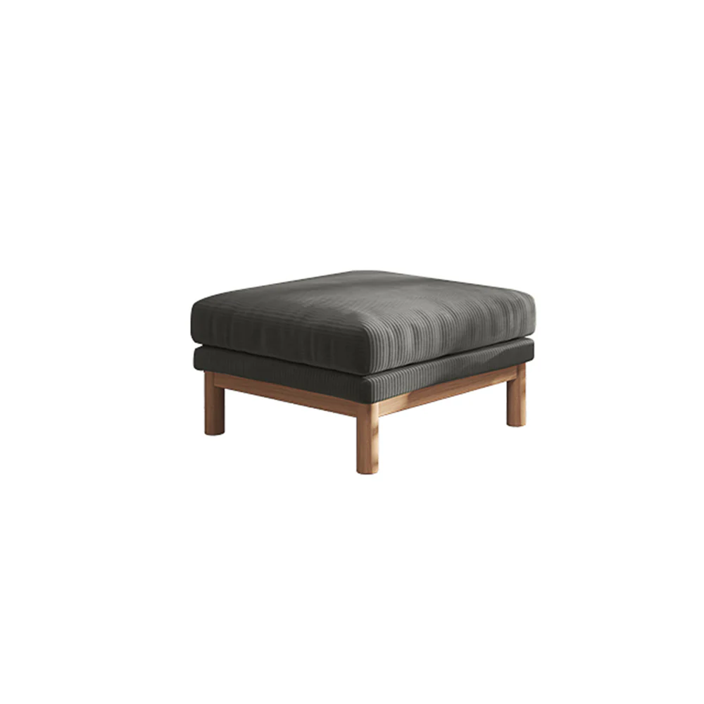 LIVARA HXSF01 Corduroy Fabric Sofa/Footstool Solid Wood Frame - Image 14