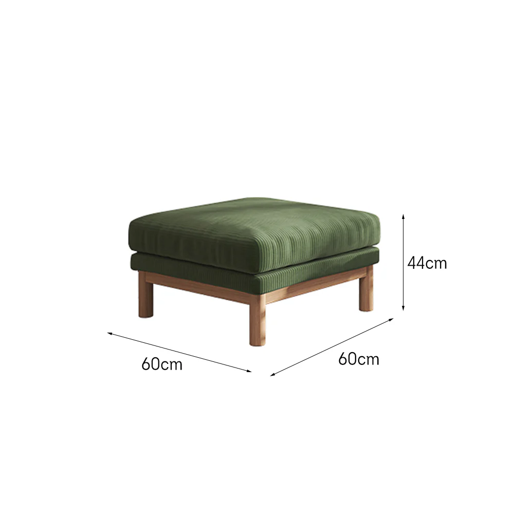 LIVARA HXSF01 Corduroy Fabric Sofa/Footstool Solid Wood Frame - Image 21