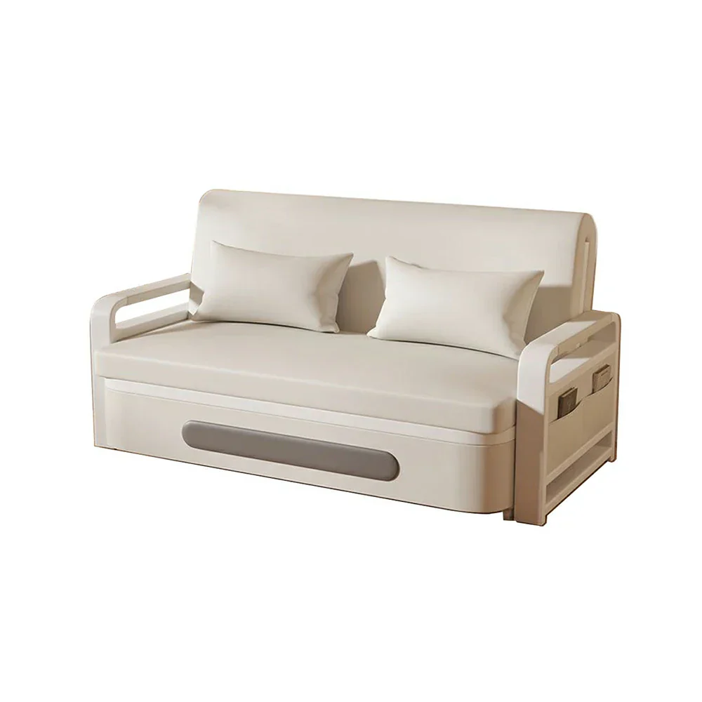 LIVARA 85/108/128/158cm Length Carbon Steel Frame Sofa Bed with Built-in Storage - Beige - Image 11