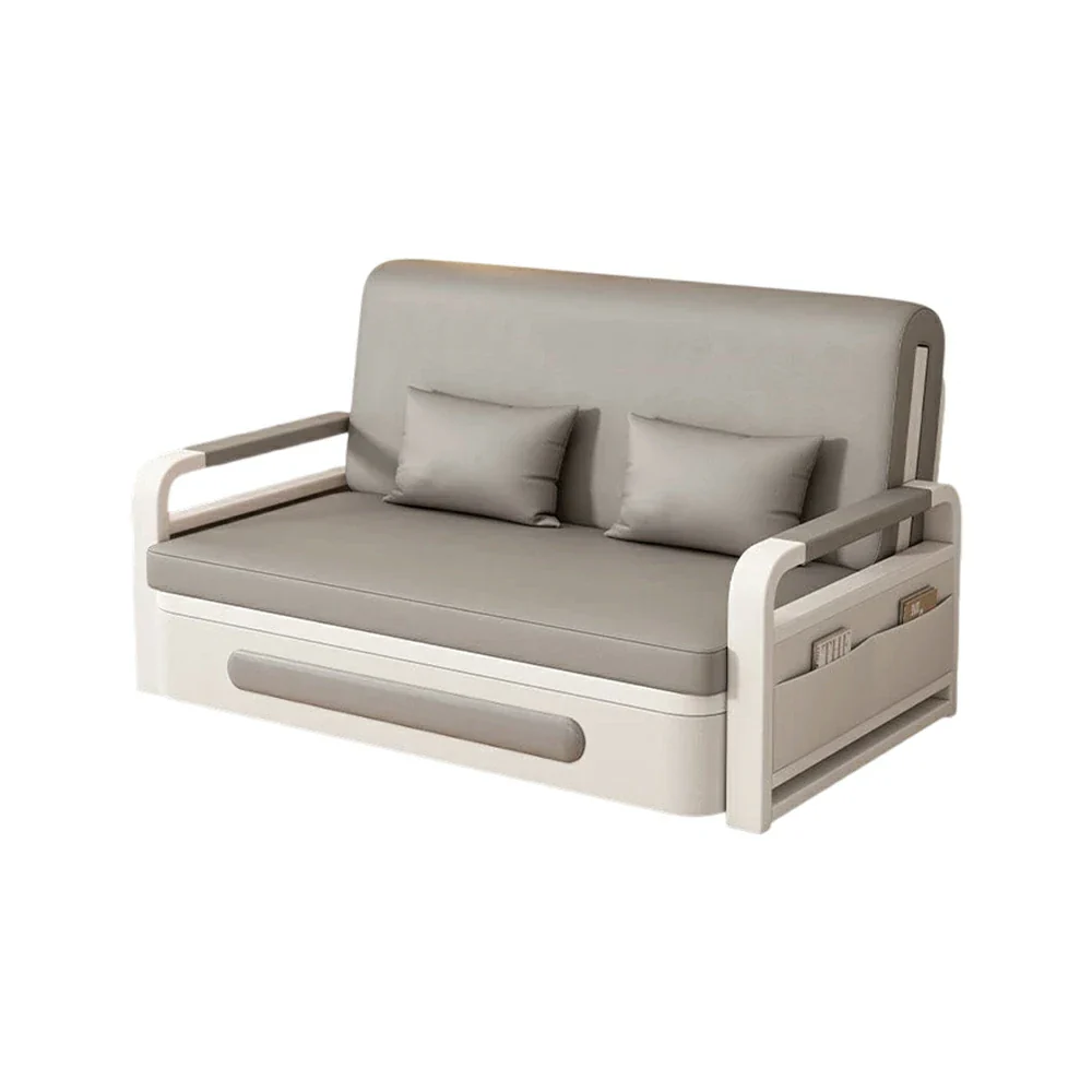 LIVARA 85/108/128/158cm Length Carbon Steel Frame Sofa Bed with Built-in Storage - Grey