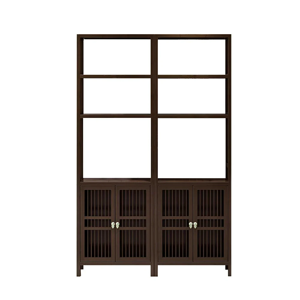 LIVARA Solid Wenge Wood Single Cabinet with Double Doors, Elegant Oriental Style Storage for Entryway or Living Room - Image 6
