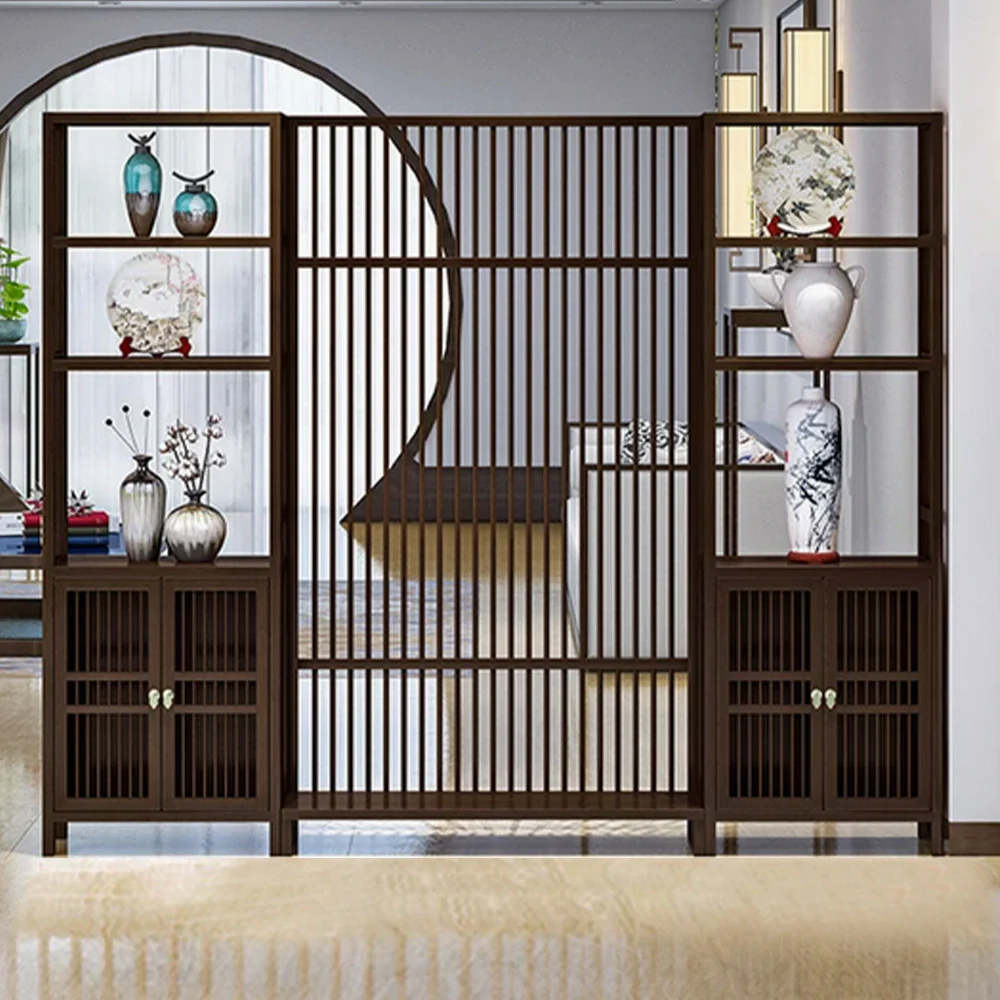 LIVARA Bamboo One Left One Right Double Door Cabinet With 71Cm 91Cm Screen Partition - Image 4