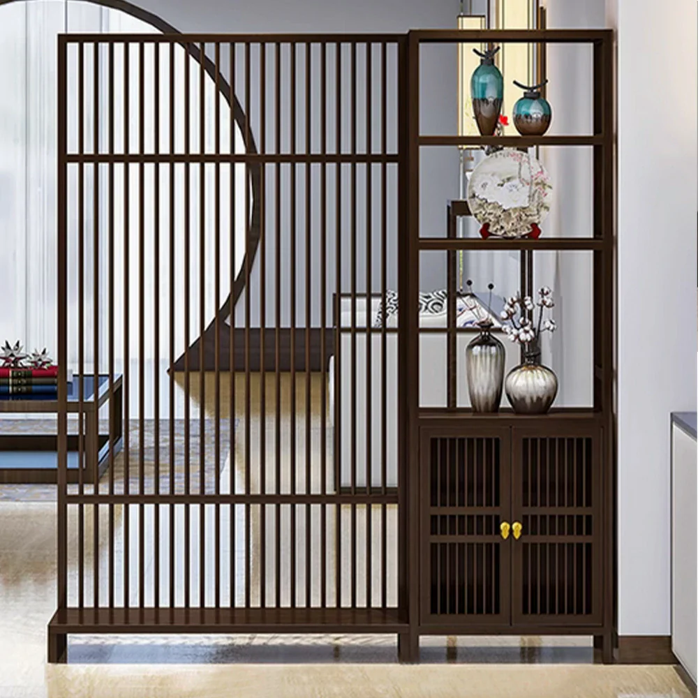 LIVARA Bamboo Double Door Cabinet With 71cm/91cm Screen Partition - Image 2