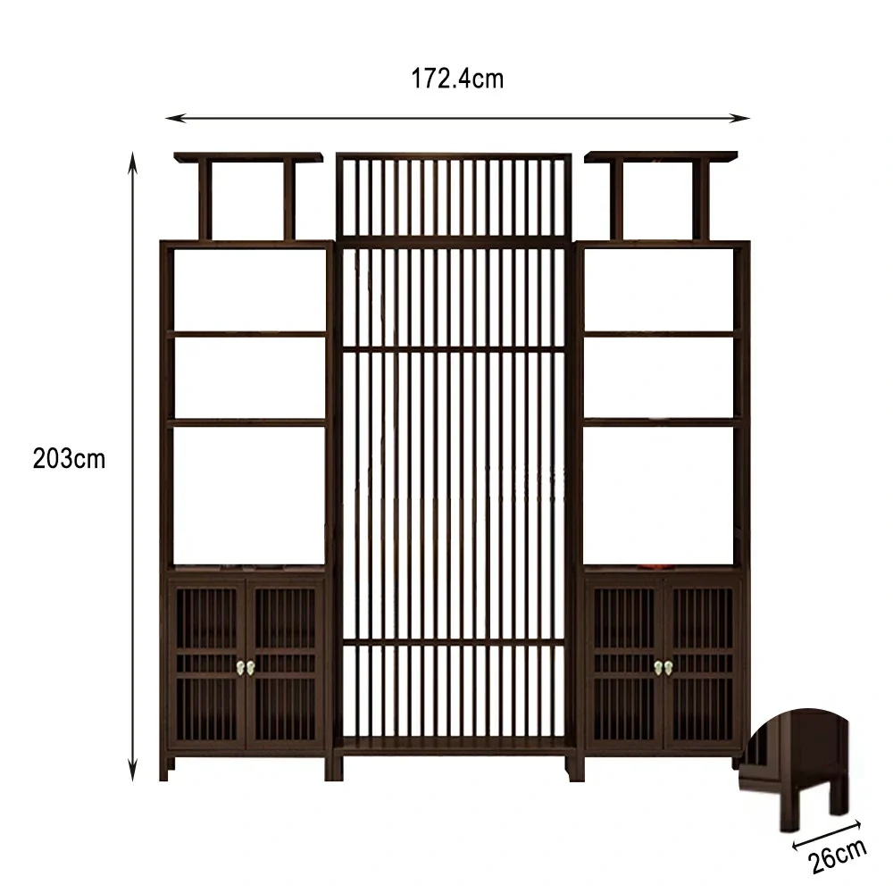 LIVARA Bamboo Raises Two Storage Cabinets With 71Cm And 91Cm Screens - Image 5