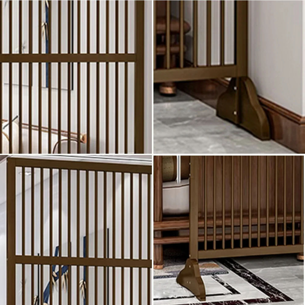 LIVARA Bamboo High Screen Partition 71Cm 100Cm Wood Color Walnut Color - Image 13