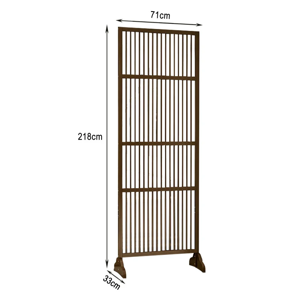 LIVARA Bamboo High Screen Partition 71Cm 100Cm Wood Color Walnut Color - Image 15