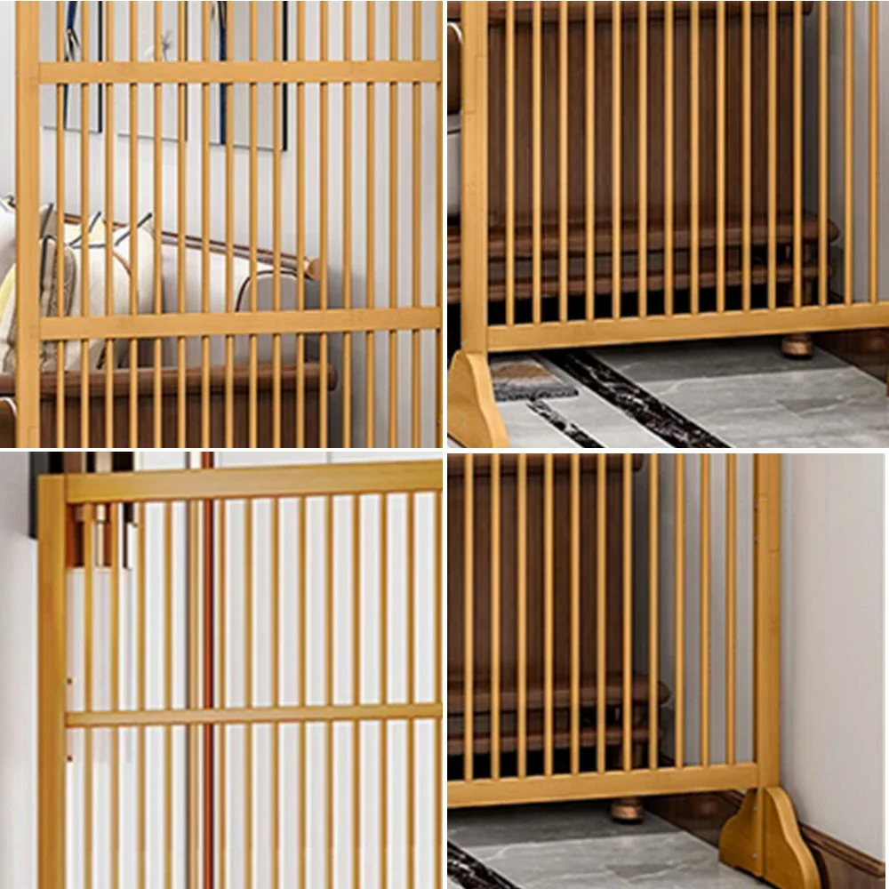 LIVARA Bamboo High Screen Partition 71Cm 100Cm Wood Color Walnut Color - Image 3
