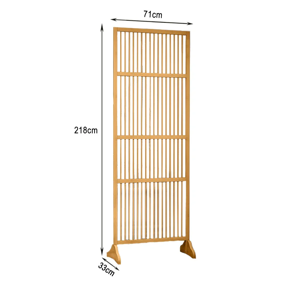 LIVARA Bamboo High Screen Partition 71Cm 100Cm Wood Color Walnut Color - Image 5