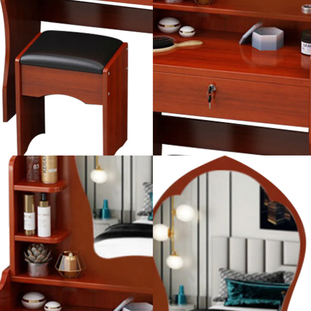LIVARA 60CM Length Princess Mirror Dressing Table With Stool - Image 21