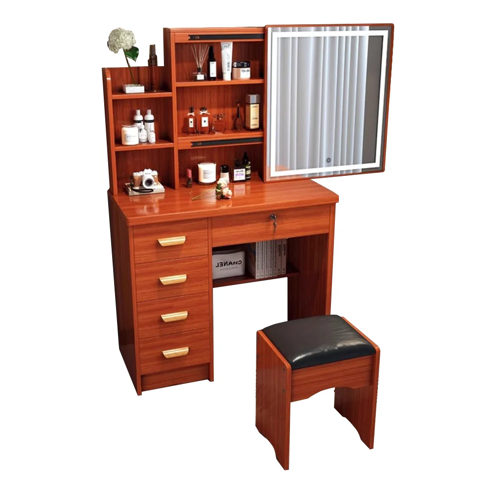 LIVARA 198 80CM Length Sliding Large Mirror Dressing Table With Stool Or LED Light - Image 12